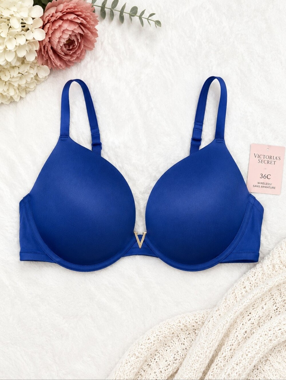 Victoria's Secret Women's Smooth Push-Up Bra — Royal Blue